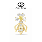 Lumière Bee Studs | 18K Gold, Natural Diamonds & Yellow Sapphire
