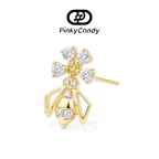 Lumière Bee Studs | 18K Gold, Natural Diamonds & Yellow Sapphire