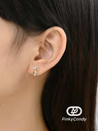 Lumière Bee Studs | 18K Gold, Natural Diamonds & Yellow Sapphire