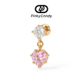 Loveshot Earrings | 18K Gold, Natural Fancy Sapphire | Secure Screw Back