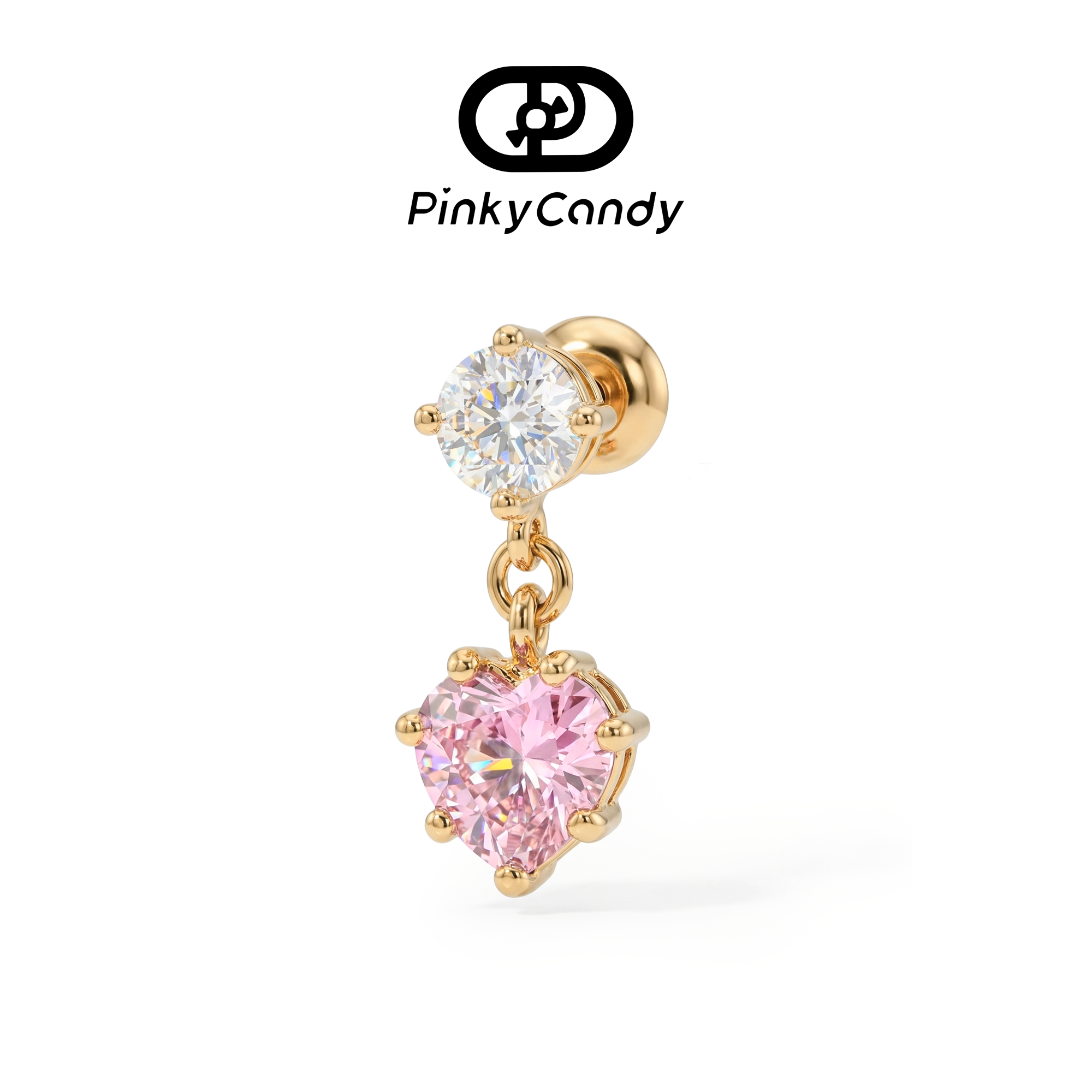 Loveshot Earrings | 18K Gold, Natural Fancy Sapphire | Secure Screw Back